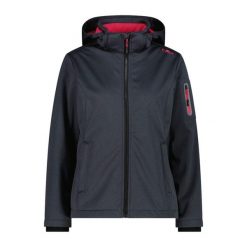 Damska kurtka turystyczna z kapturem CMP. Niebieskie kurtki sportowe CMP, bez wzorów, z softshellu, z kapturem, trekkingowe. Za 356.00 zł.