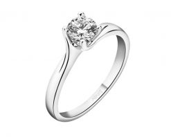 Pierścionek z białego złota z brylantem - SI2/H - 0,50 ct - próba 585. Białe pierścionki Apart, z brylantem, złote. Za 14,990.00 zł.