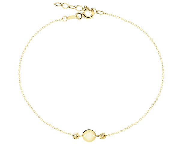 Złota bransoletka - kulki, koło. Żółte bransoletki Apart, złote. Za 499.00 zł.