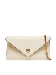 PINKO Torebka Flat Purse Mini AI 25-26 PCPL 105347 A0F1 Écru. Torebki klasyczne Pinko, bez wzorów, ze skóry, bez dodatków. Za 699.99 zł.