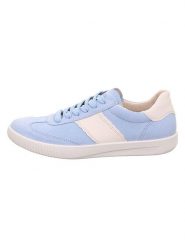 Legero Skórzane sneakersy "Silence" w kolorze błękitno-kremowym rozmiar: 39. Brązowe trampki Legero, bez wzorów, bez zapięcia. Za 261.57 zł.