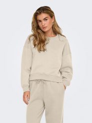 ONLY Bluza w kolorze beżowym rozmiar: L. Brązowe bluzy Only, l, bez wzorów, bez kaptura. Za 79.40 zł.
