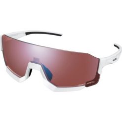 Okulary AEROLITE 2, białe. Białe okulary przeciwsłoneczne Shimano, bez wzorów, z mikrofibry, sportowe. Za 304.35 zł.