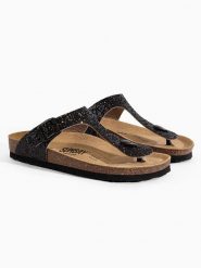Sunbay Japonki "Camelia" w kolorze czarnym rozmiar: 39. Czarne klapki Sunbay, bez wzorów, z otwartym noskiem, bez obcasa. Za 158.47 zł.