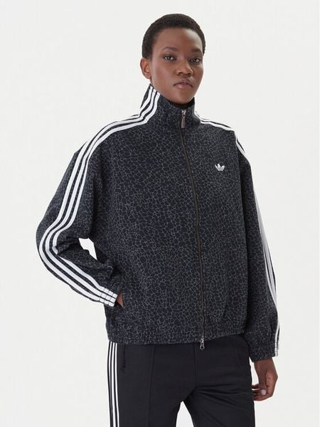 Adidas Kurtka jeansowa Firebird Aop KD8809 Szary Oversize. Szare kurtki Adidas, l, bez wzorów, z bawełny, bez kaptura. Za 413.99 zł.