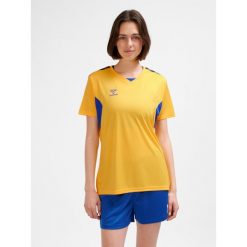 Damski jersey Hummel Authentic PL. Brązowe koszulki sportowe Hummel, bez wzorów, z jersey, bez ramiączek, do piłki nożnej. Za 161.00 zł.