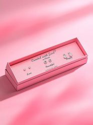 Created with Love 3-częściowy zestaw kolczyków-wkrętek "Ocean" z cyrkoniami rozmiar: onesize. Szare kolczyki Created with Love, z cyrkonią, srebrne. Za 56.99 zł.