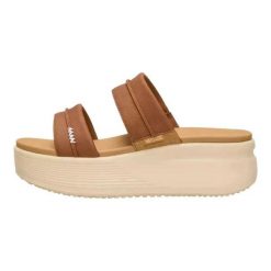 HeyDude Damskie Sandały Austin Slide Classic. Brązowe sandały Hey Dude, bez wzorów, z materiału, bez obcasa, bez zapięcia. Za 259.00 zł.