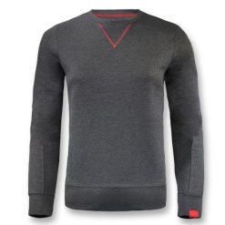 Bluza z bawełny damska NEBI ciemnoszara. Brązowe bluzy LEGEA, bez wzorów, z bawełny, bez kaptura. Za 86.00 zł.