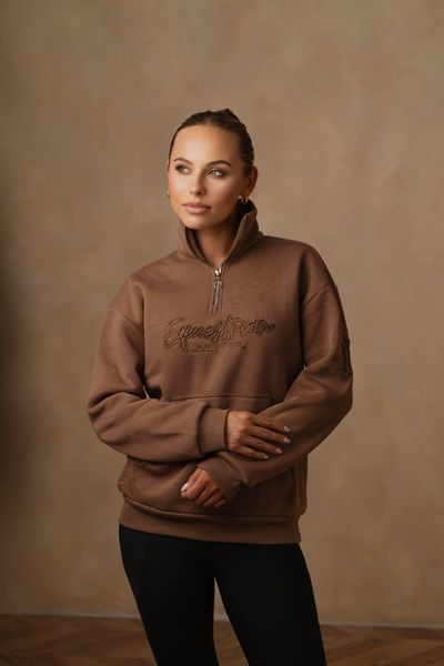 Bluza jeździecka JD ATTACK Ariana. Brązowe bluzy JD ATTACK, m, bez wzorów, z materiału, bez kaptura. Za 239.00 zł.