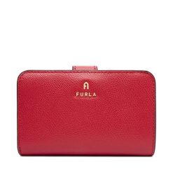 Duży Portfel Damski Furla. Czerwone portfele Furla, bez wzorów. Za 749.99 zł.