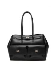 Gino Rossi Torebka EO-CLOVER-X10167 Czarny. Czarne shopper Gino Rossi, bez wzorów, z materiału, bez dodatków. Za 399.99 zł.