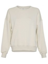 MOSS COPENHAGEN Bluza "Ima" w kolorze kremowym rozmiar: L/XL. Brązowe bluzy Moss Copenhagen, l, bez wzorów, bez kaptura. Za 127.95 zł.