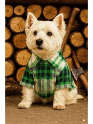 Paws&Whiskers Koszula w kolorze zielonym dla psa rozmiar: L. Zielone koszule Paws&Whiskers, l, bez wzorów, z bawełny, eleganckie, bez kołnierzyka, bez ramiączek. Za 76.95 zł.