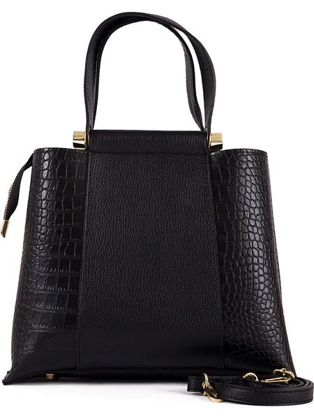 Lia Biassoni Skórzana torebka "Lato" w kolorze czarnym - 25 x 25 x 12 cm rozmiar: onesize. Czarne torby na ramię Lia Biassoni, bez wzorów, z materiału, przez ramię, bez dodatków. Za 395.31 zł.