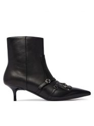 PINKO Botki Gloria 26 SD0595P001 Czarny. Czarne botki Pinko, bez wzorów, ze skóry, bez obcasa, na szpilce, bez zapięcia. Za 1,399.00 zł.