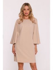 Stylove Sukienka w kolorze beżowym rozmiar: L. Brązowe sukienki Stylove, na co dzień, l, bez wzorów, bez kołnierzyka, bez ramiączek, mini, proste. Za 197.99 zł.