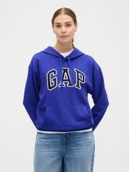GAP Bluza w kolorze granatowym rozmiar: XS. Niebieskie bluzy sportowe GAP, xs, bez wzorów, z kapturem. Za 101.47 zł.