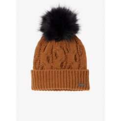 Czapka zimowa damska Columbia Boundless Days Cable Knit Pom Beanie - camel brown. Brązowe czapki Columbia, bez wzorów. Za 89.99 zł.