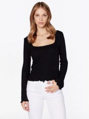 Gina Tricot Bluzka Alba 18689 Czarny Regular Fit. Czarne bluzki Gina Tricot, s, bez wzorów, z syntetyku, bez kołnierzyka, bez ramiączek. Za 129.99 zł.