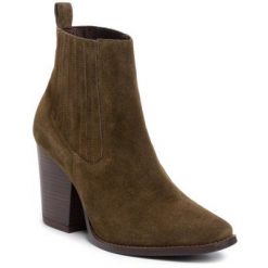Gino Rossi 185314-01 Khaki. Brązowe botki Gino Rossi, bez wzorów, ze skóry, bez obcasa, bez zapięcia. Za 349.99 zł.