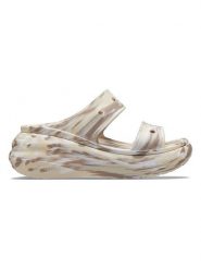 Crocs Klapki "Classic" w kolorze beżowym rozmiar: 36/37. Brązowe klapki Crocs, bez wzorów, z otwartym noskiem, bez obcasa. Za 149.31 zł.