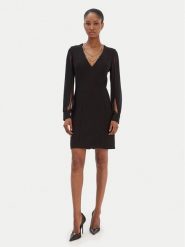 Rinascimento Sukienka koktajlowa CFC0126535003 Czarny Slim Fit. Czarne sukienki Rinascimento, xl, bez wzorów, z syntetyku, wizytowe, bez kołnierzyka, bez ramiączek. Za 499.99 zł.