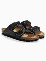 BACKSUN Klapki "Bali" w kolorze czarnym rozmiar: 41. Czarne klapki Backsun, bez wzorów, z materiału, z otwartym noskiem, bez obcasa. Za 130.99 zł.