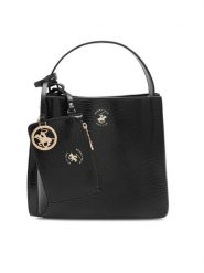 Beverly Hills Polo Club Torebka BHPC-W-04-A23 Czarny. Czarne torebki klasyczne Beverly Hills Polo Club, bez wzorów, z materiału, bez dodatków. Za 199.99 zł.