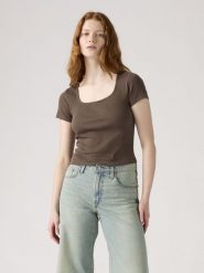 Levi's Koszulka w kolorze brązowym rozmiar: M. Brązowe bluzki Levi's®, m, bez wzorów, z bawełny, bez kołnierzyka, bez ramiączek. Za 70.90 zł.