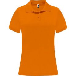 Damska Sportowa Koszulka Polo Z Krótkim Rękawem Monzha. Brązowe koszulki polo ROLY, m, bez wzorów, bez kołnierzyka, bez ramiączek. Za 47.99 zł.
