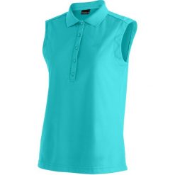Damska koszulka polo bez rękawów Maier Sports Ulrike. Niebieskie koszulki polo Maier Sports, na lato, m, bez wzorów, z materiału, bez kołnierzyka, bez ramiączek. Za 153.95 zł.