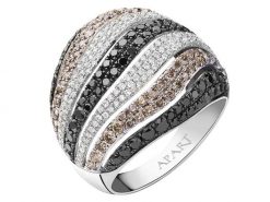 Pierścionek z białego złota z brylantami - 1,98 ct - próba 585. Białe pierścionki Apart, z brylantem, złote. Za 12,990.00 zł.