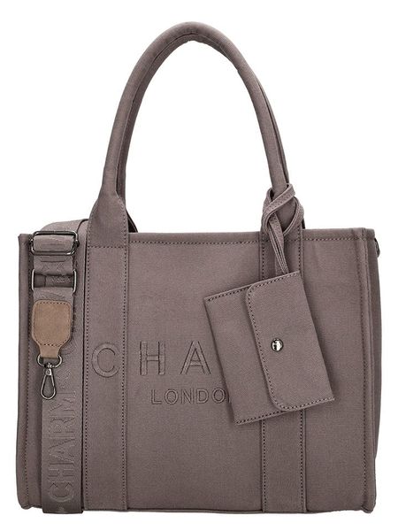 Charm Torebka w kolorze szarym - 34 x 27 x 15 cm rozmiar: onesize. Szare torby na ramię Charm, bez wzorów, z materiału, na ramię, bez dodatków. Za 156.98 zł.