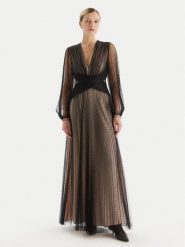 TWINSET Sukienka wieczorowa 252TT2021 Czarny Regular Fit. Czarne sukienki Twinset, bez wzorów, z syntetyku, wizytowe, bez kołnierzyka, bez ramiączek. Za 1,569.00 zł.
