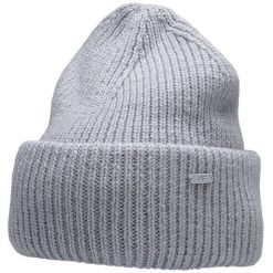 Damska czapka beanie 4F jasny niebieski melanż H4Z22. Niebieskie czapki 4f, bez wzorów, z poliamidu. Za 47.99 zł.