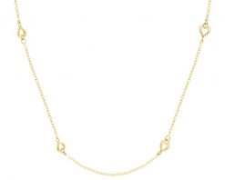 Złoty naszyjnik - serca. Żółte naszyjniki Apart, złote. Za 1,269.00 zł.