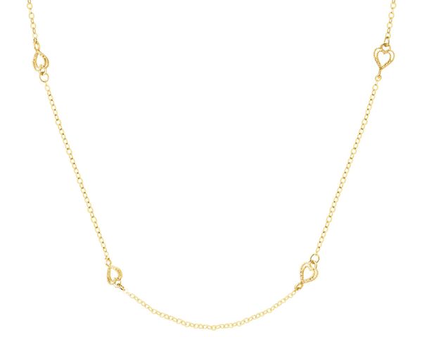 Złoty naszyjnik - serca. Żółte naszyjniki Apart, złote. Za 1,269.00 zł.