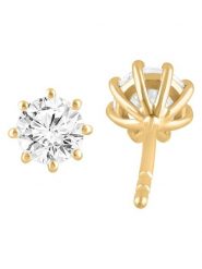 Diamonds lab grown Złote kolczyki-wkrętki z diamentami rozmiar: onesize. Żółte kolczyki Diamonds lab grown, z diamentem, złote. Za 2,383.99 zł.