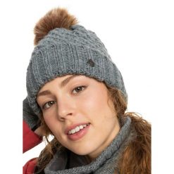 Czapka snowboardowa damska ROXY Blizzard. Szare czapki Roxy, bez wzorów. W wyprzedaży za 144.45 zł.