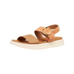 Sandały GEOX D XAND 2S Pomarańczowy. Brązowe sandały Geox, bez wzorów, ze skóry, bez obcasa, bez zapięcia. Za 424.99 zł.
