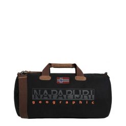 Torba sportowa Napapijri Bering 3. Czarne torby na ramię Napapijri, bez wzorów, z bawełny, eleganckie, na ramię, bez dodatków. Za 519.00 zł.