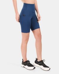 Damska krótkie legginsy Kilpi ARTEMI-W. Niebieskie legginsy sportowe Kilpi, bez wzorów, z meshu, do biegania. Za 215.49 zł.