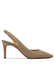MICHAEL Michael Kors Szpilki Alina 40R4HNMP1D Złoty. Żółte szpilki MICHAEL Michael Kors, bez wzorów, z materiału, bez obcasa, na szpilce, bez zapięcia. Za 565.99 zł.