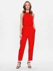 Pinko Kombinezon Tinogasta 100032 A0GI Czerwony Regular Fit. Czerwone sukienki Pinko, bez wzorów, z syntetyku, bez kołnierzyka, bez ramiączek. Za 1,049.00 zł.