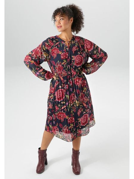 Aniston Sukienka w kolorze czarno-czerwonym rozmiar: 50. Czarne sukienki Aniston, na co dzień, bez wzorów, bez kołnierzyka, bez ramiączek, midi, proste. Za 82.83 zł.