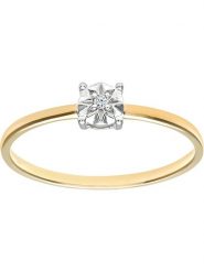 Rinani Złoty pierścionek z diamentem rozmiar: 54. Żółte pierścionki Rinani, z diamentem, złote. Za 842.45 zł.