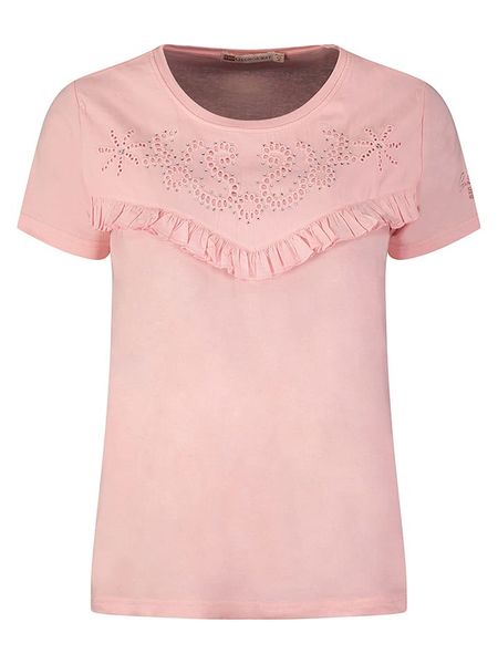 Geographical Norway Koszulka "Joleil" w kolorze jasnoróżowym rozmiar: M. Różowe bluzki Geographical Norway, m, bez wzorów, bez kołnierzyka, bez ramiączek. Za 41.59 zł.