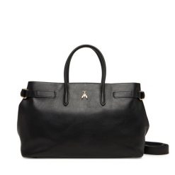 Torebka Patrizia Pepe. Czarne shopper Patrizia Pepe, bez wzorów, bez dodatków. Za 1,999.00 zł.