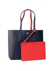 Lacoste Torebka Shopping Bag NF2142AA Czerwony. Czerwone shopper Lacoste, bez wzorów, ze skóry, bez dodatków. Za 429.99 zł.